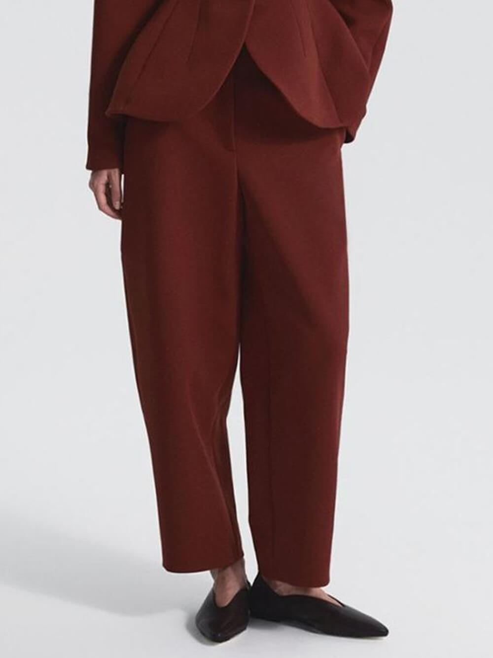 Exquisite Burgundy Peplum Blazer
