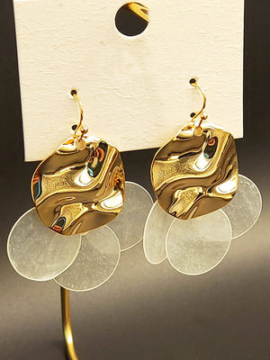 Fashionable And Cute Little Goldfish Transparent Shell Fishtail Earrings