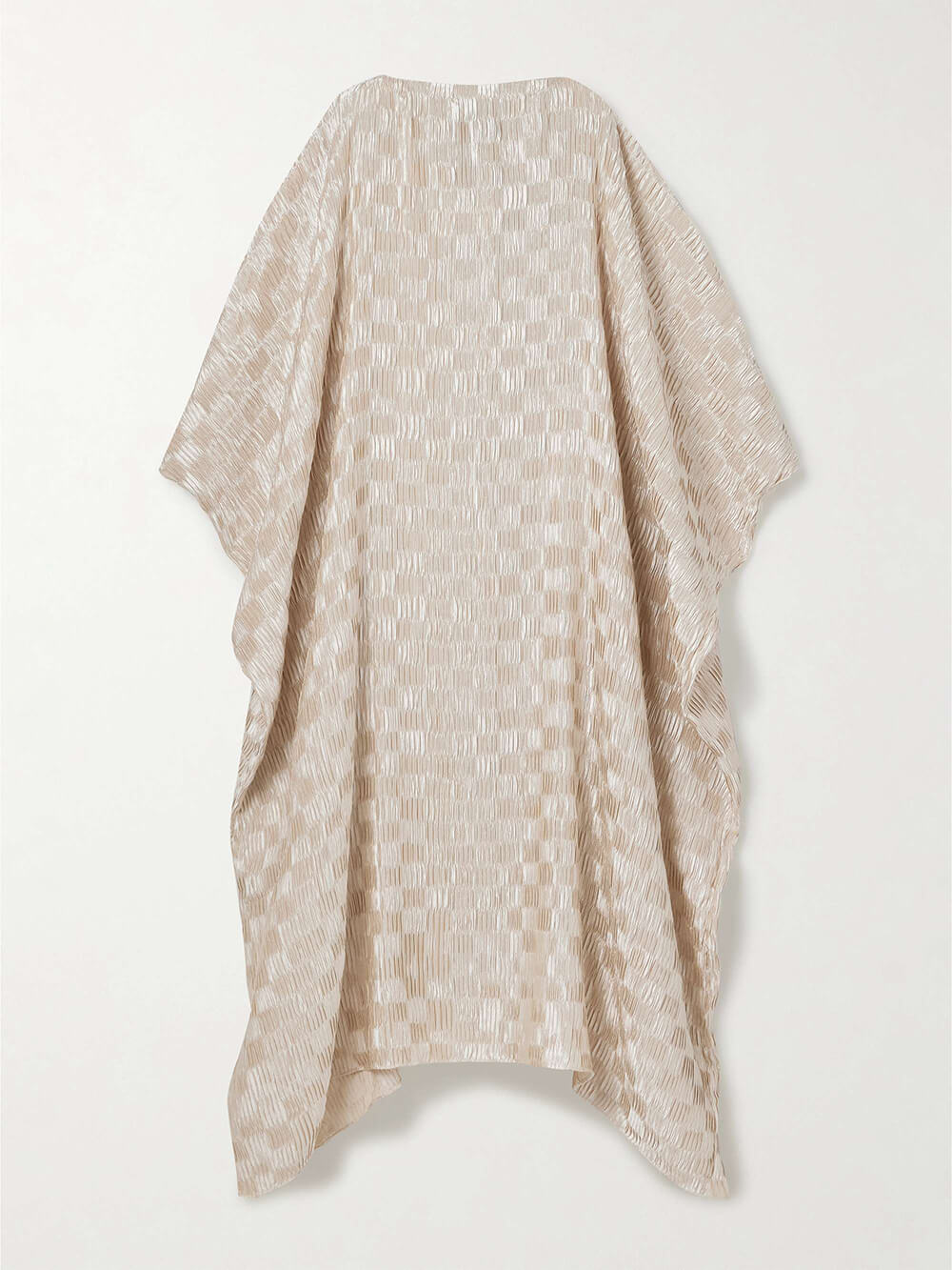 Robe longue ample à manches tombantes et plissée, coupe cocon décontractée et unique, à carreaux et imprimé