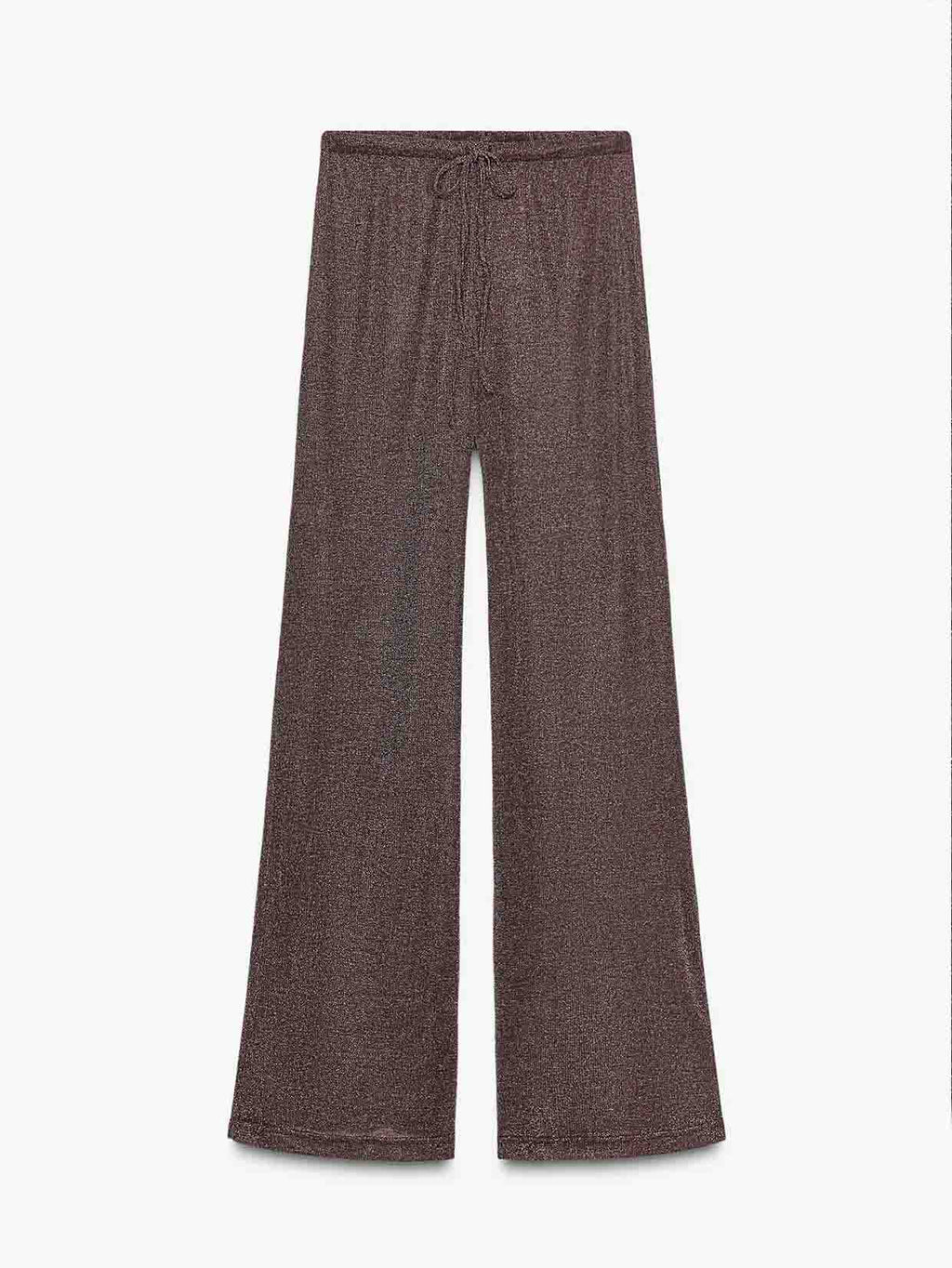 Ensemble deux pièces exquis avec pantalon châle asymétrique