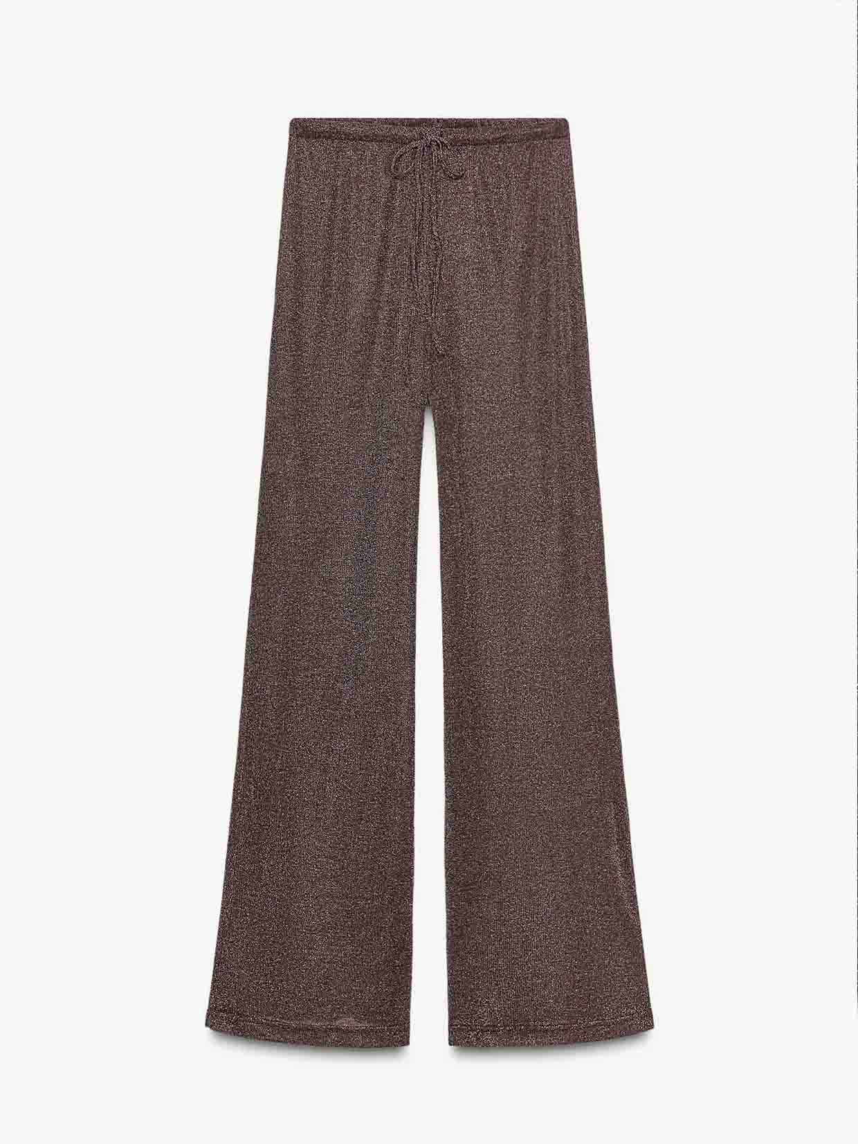 Ensemble deux pièces exquis avec pantalon châle asymétrique