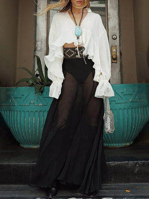 Sommerliches leichtes Cape-Hemd mit Krawatte