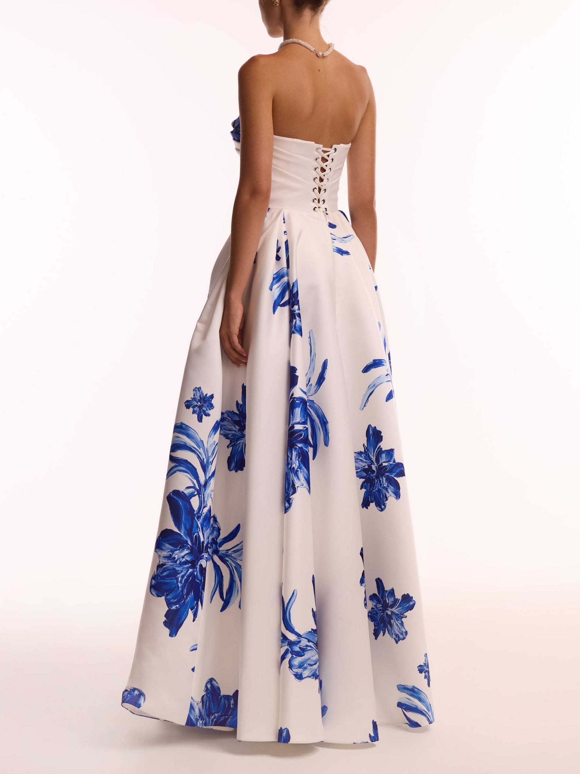 Elegant Off-the-shoulder Ruffled Bodycon Floral Print Maxi Dress
