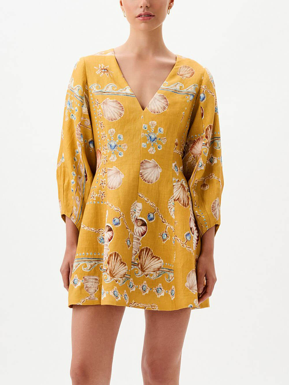 Einzigartiges Resort-Minikleid mit Ocean World-Print