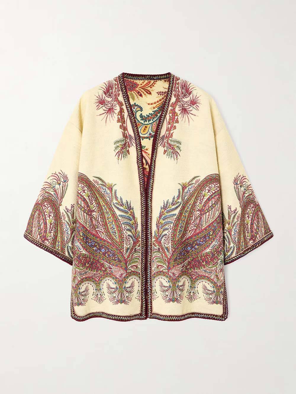 Veste ample classique à imprimé jacquard unique