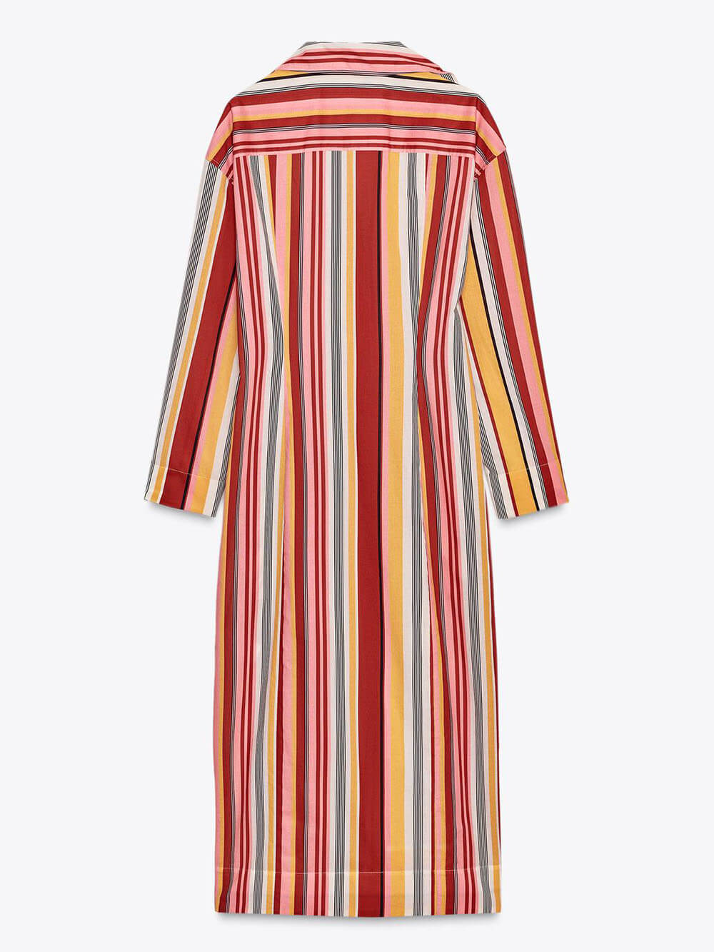 Einzigartiges Midikleid im Hemdstil mit Streifenmuster