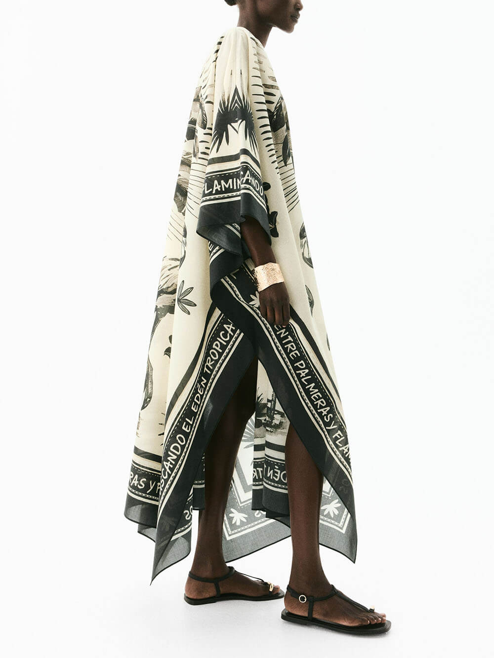 Robe décontractée à fentes surdimensionnées