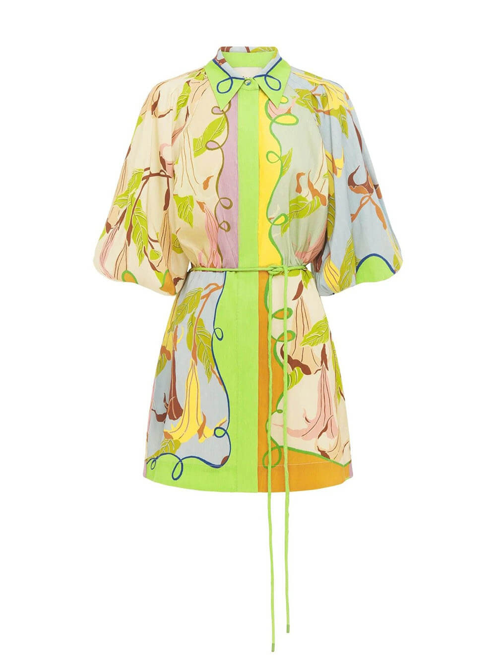 Robe à lacets unique en lin, imprimée et personnalisée