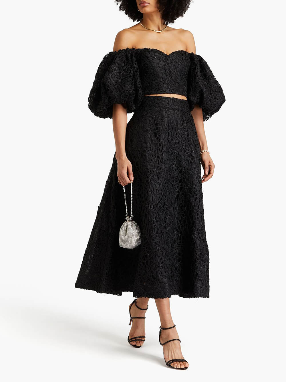 Delicate Hollow Lace Crochet High-Waist Skirt