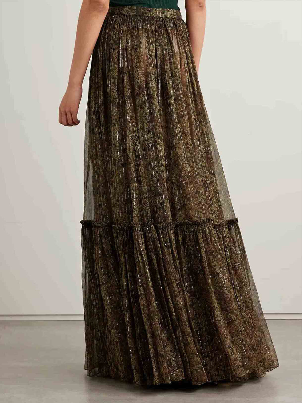 Retro-Chiffonrock mit Paisley-Print