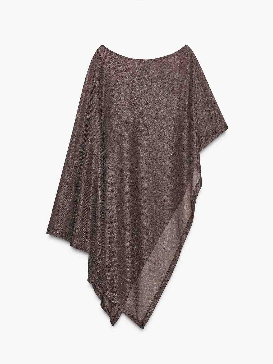 Ensemble deux pièces exquis avec pantalon châle asymétrique