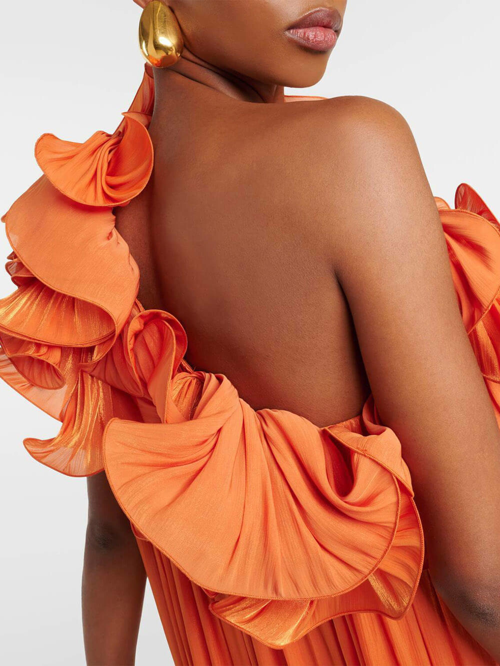 Romantic Moment – ​​Einzigartiges Kleid mit One-Shoulder-Träger und Rüschenapplikation