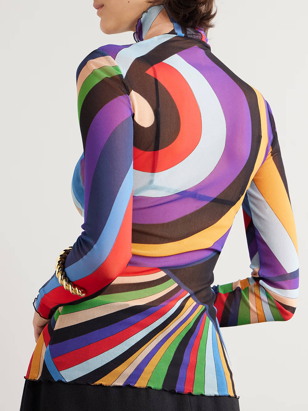 Retro-Plisseehose mit weitem Bein und lockeren Taschen