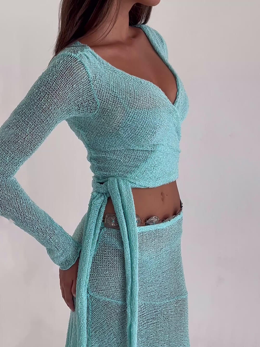 Casual Sexy Knitted Wrap Skirt