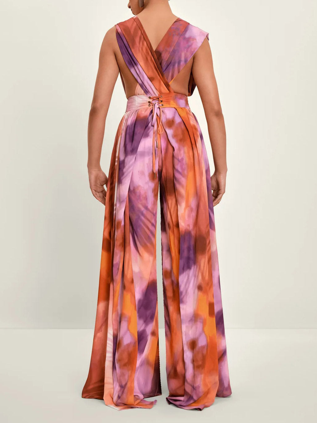 Einzigartiger, vielseitiger Hosenträger-Overall mit Batikmuster