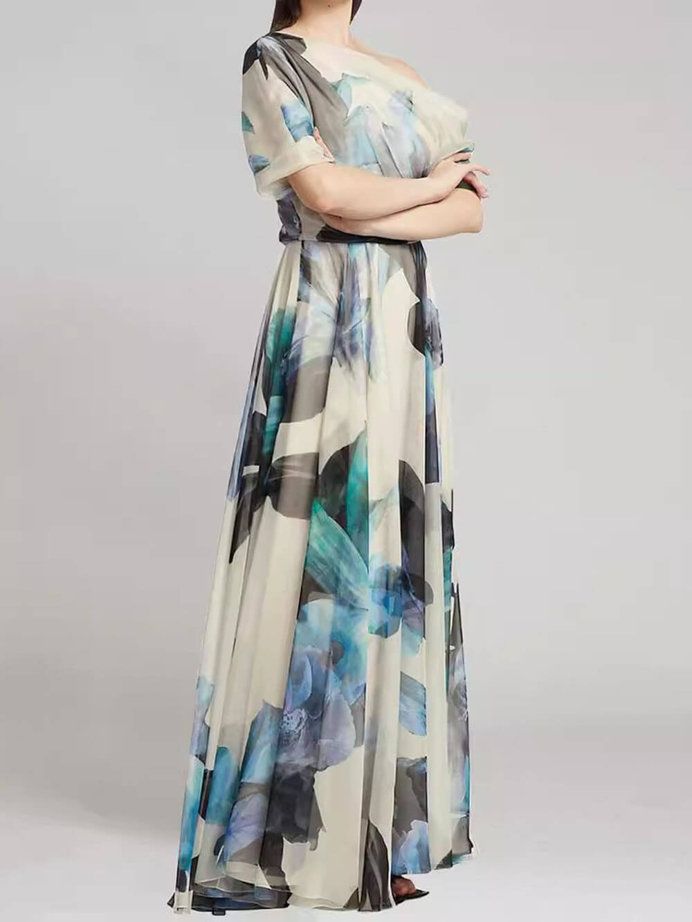 Robe imprimée style bohème de vacances à bretelles style Lolita
