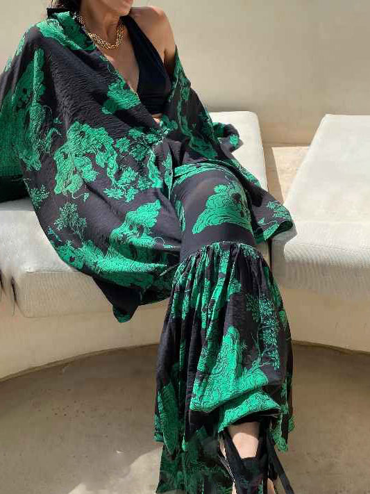 Exquisites Longshirt mit abstraktem Print
