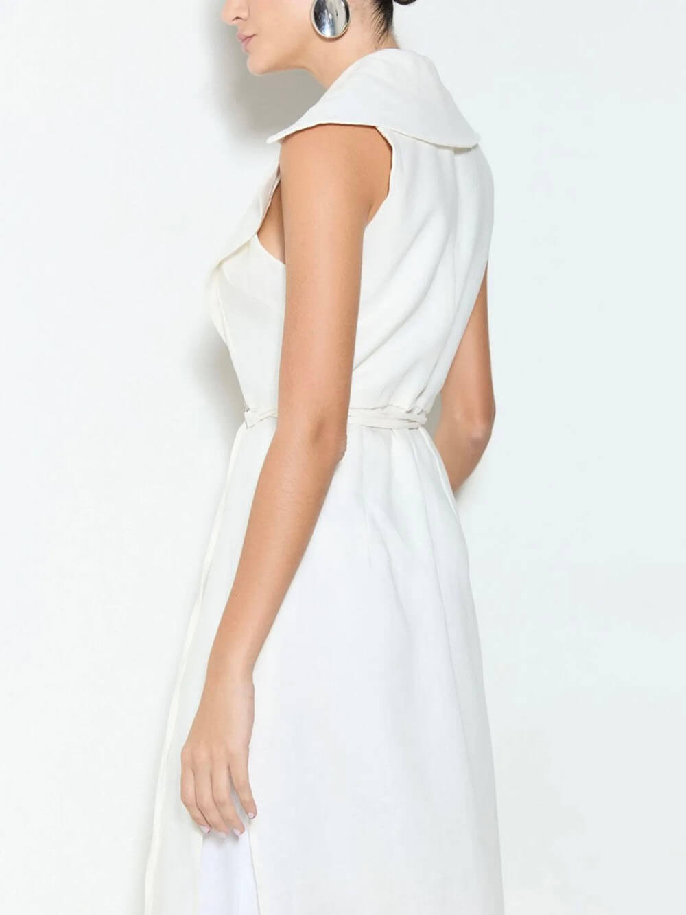 Débardeur midi à revers en mélange de lin Savina exquis