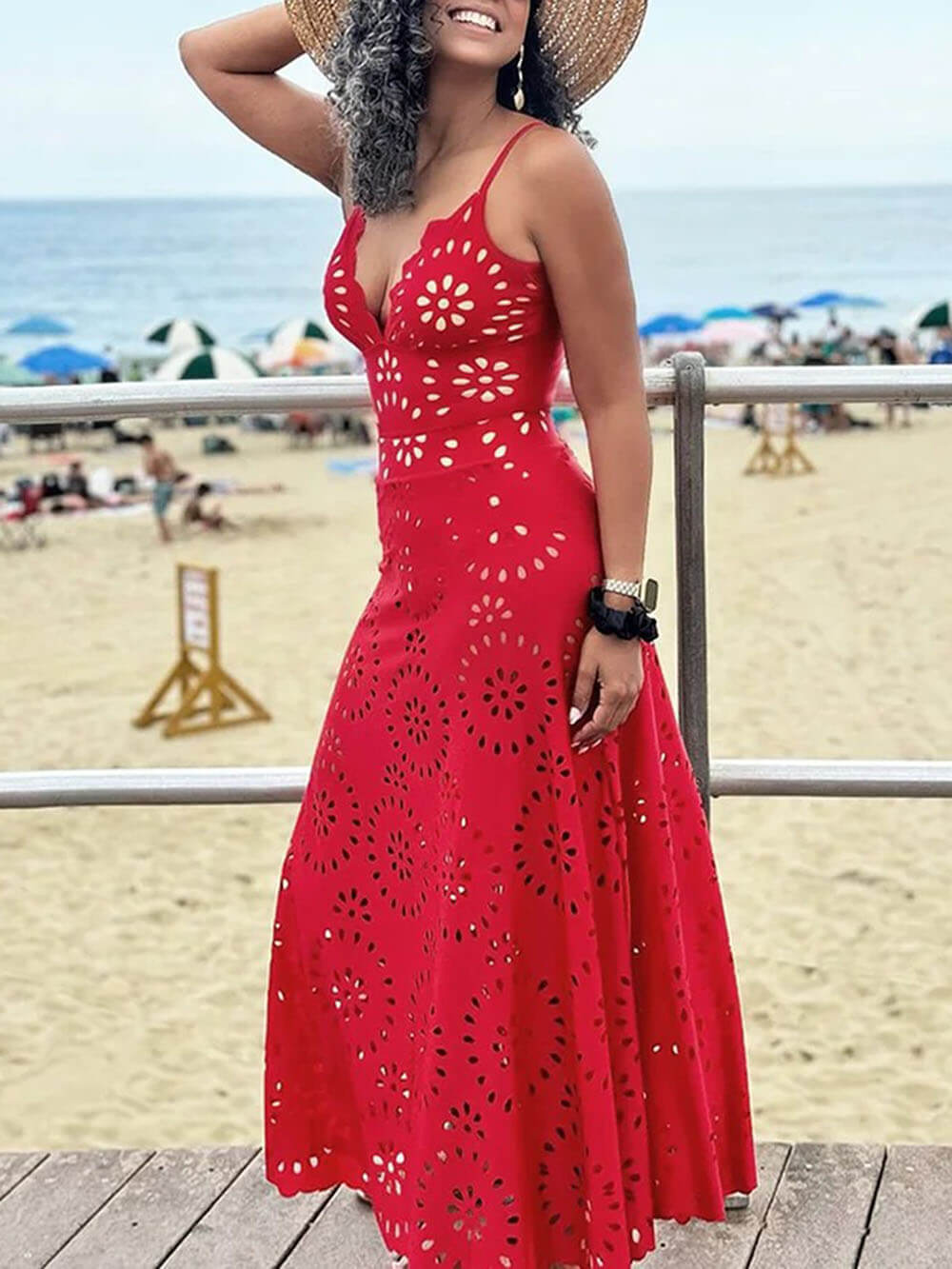 Eleganter Maxirock mit Spitzenblumen