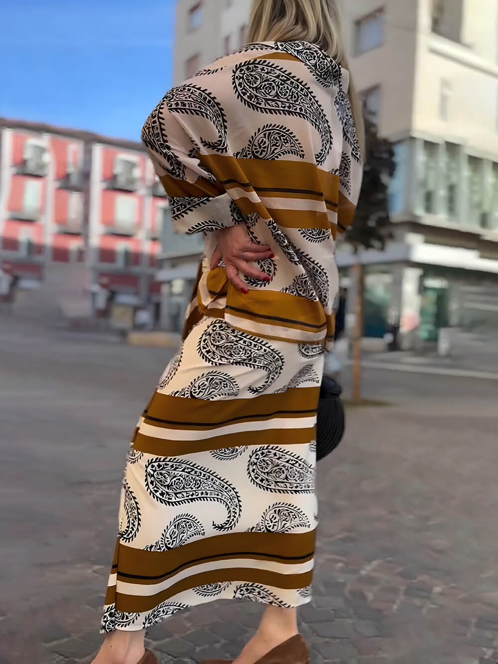 Chemise ample à imprimé cachemire unique