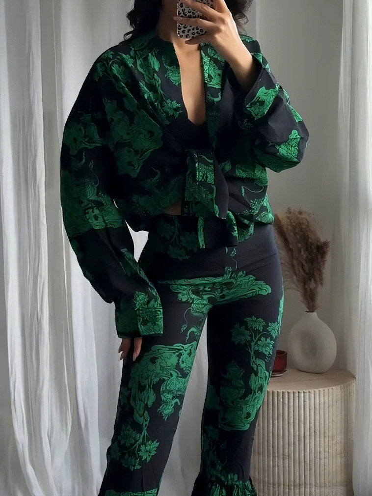 Exquisites Longshirt mit abstraktem Print