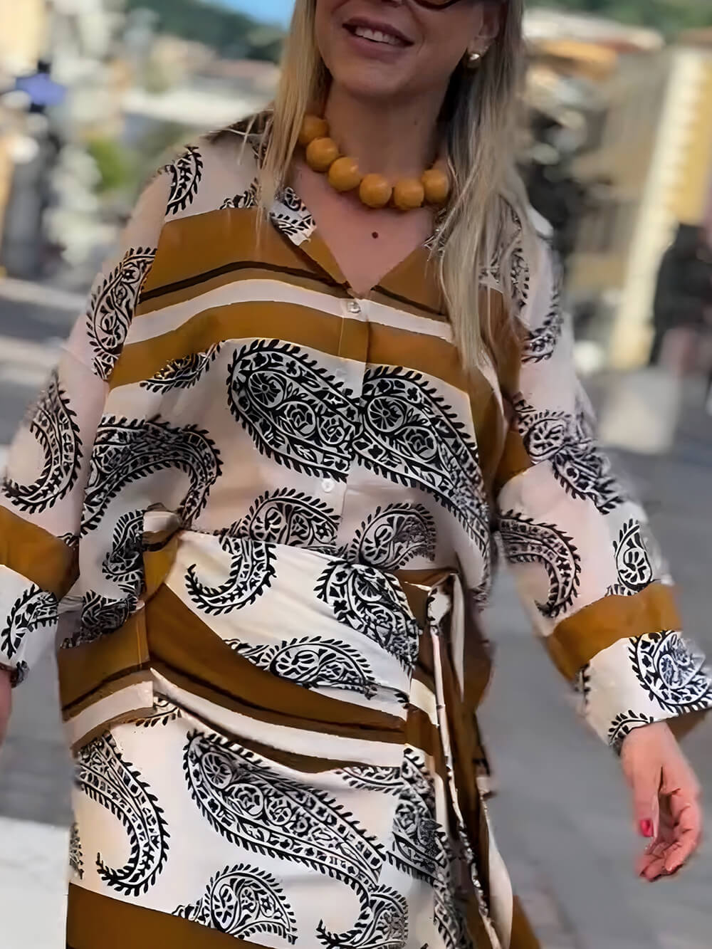 Chemise ample à imprimé cachemire unique