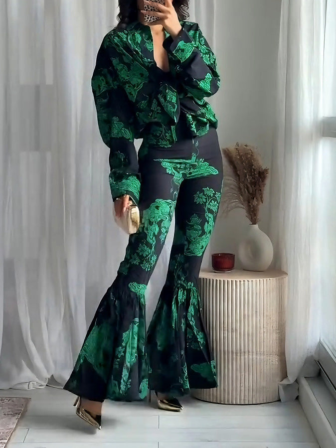 Exquisites Longshirt mit abstraktem Print
