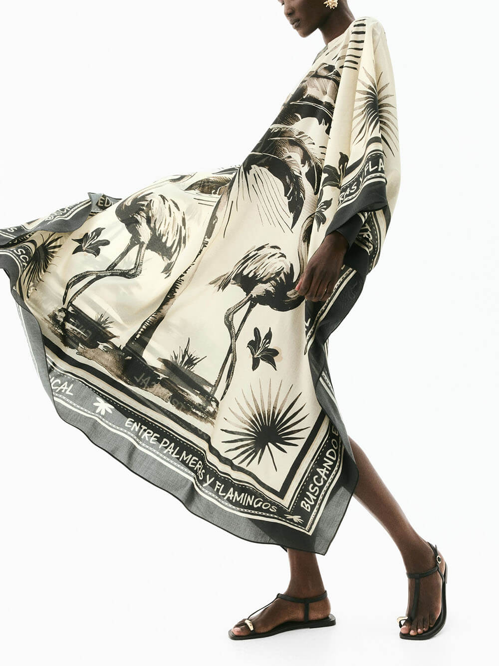 Robe décontractée à fentes surdimensionnées