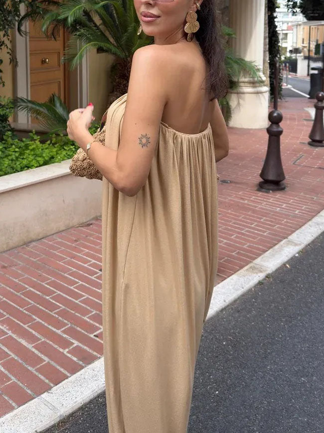 Lässiger, modischer Jumpsuit mit Wickelausschnitt