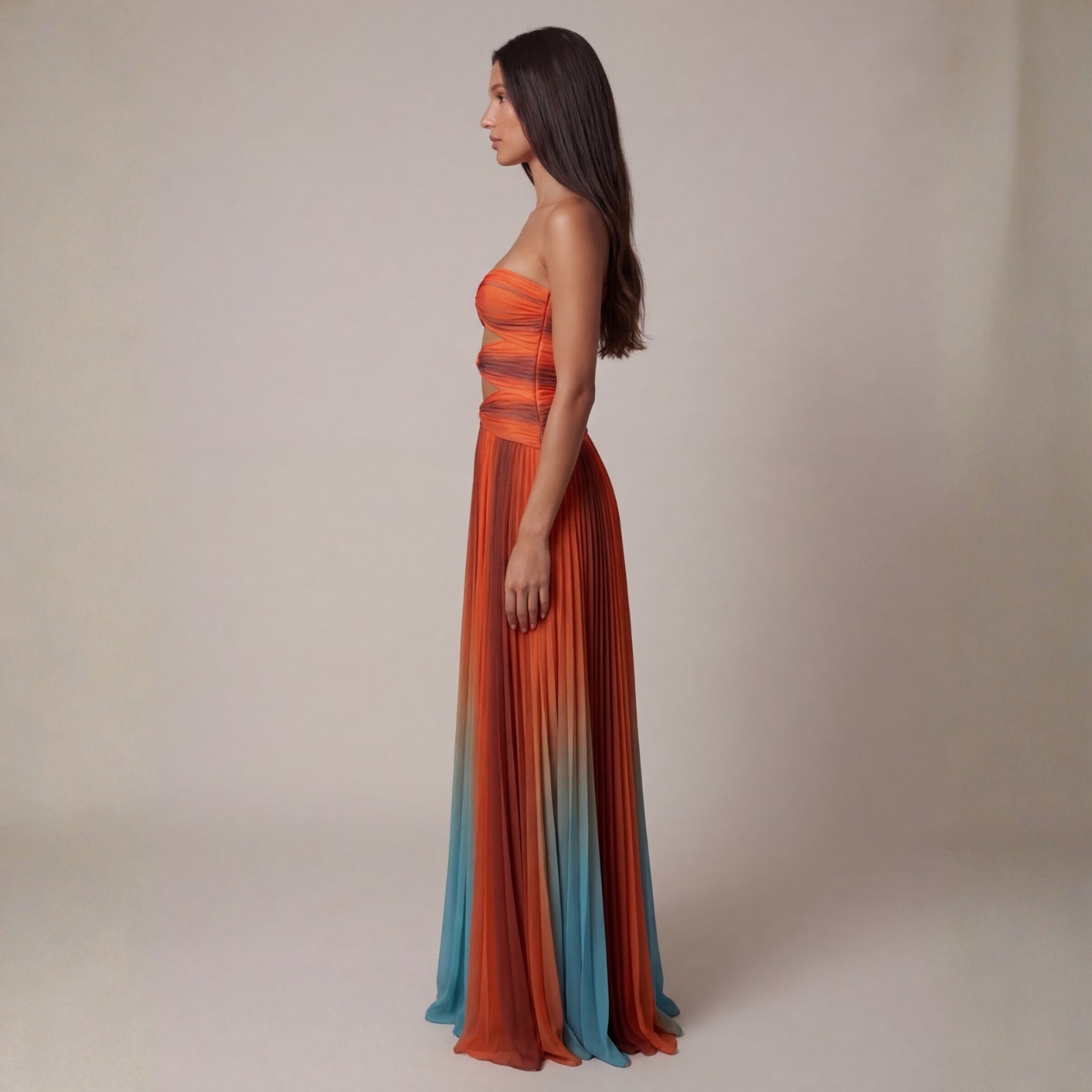 The Santorini Cut-Out Ombré Maxi Dress