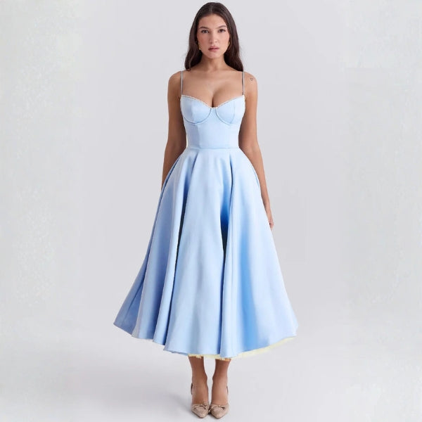 The Vienna Structured Corset Midi Dress