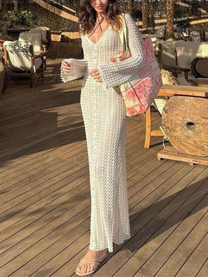V-Ausschnitt Strand Sonnenschutz Badeanzug Cover-Up