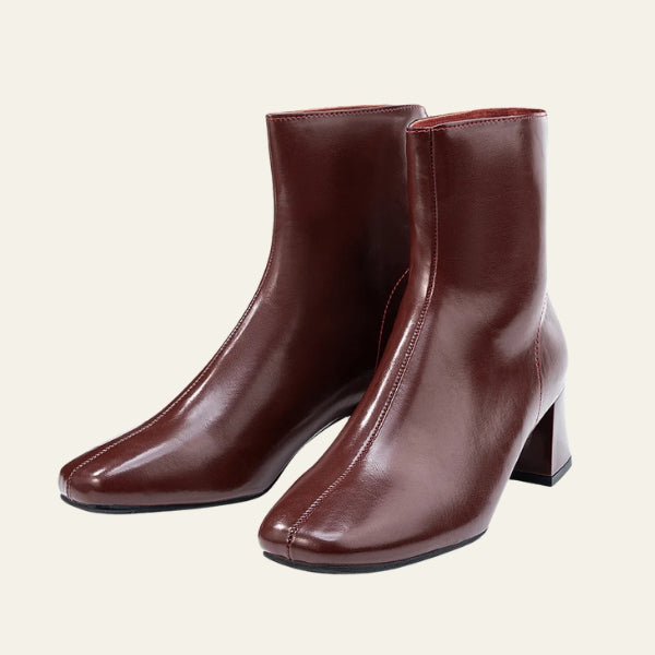 The Milan Zip-Back Block Heel Boots