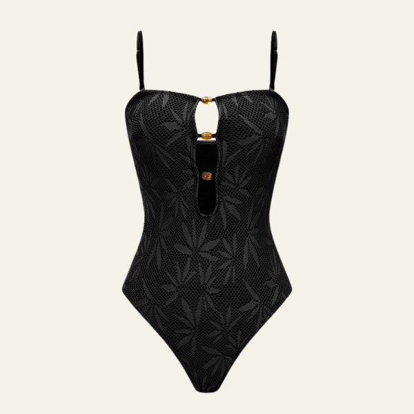 The Sorrento Beaded Mesh Swimsuit