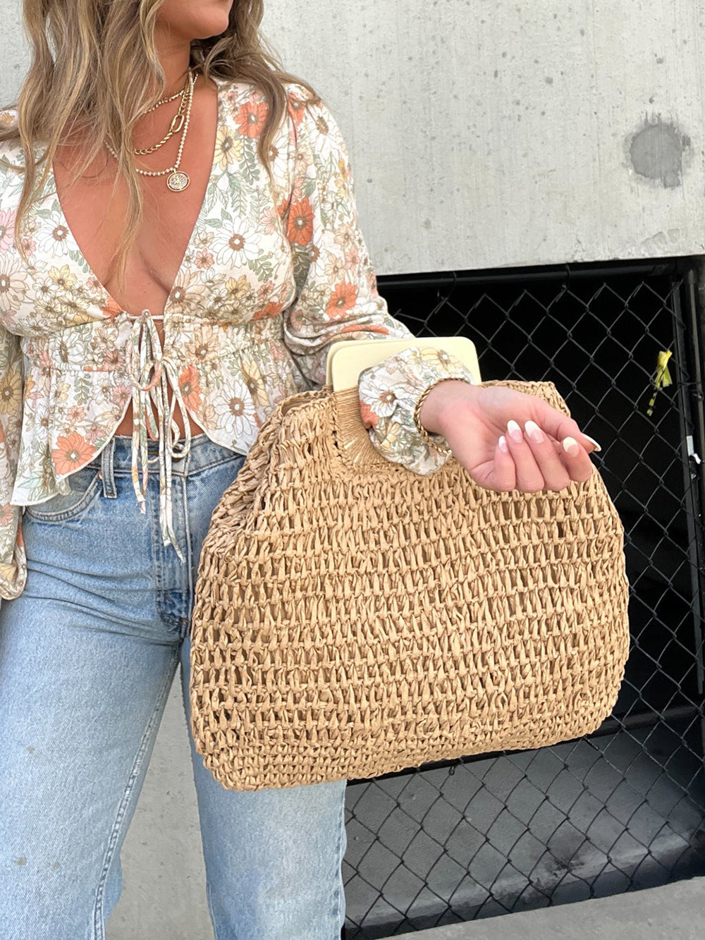 Sac en paille Tulum Nights