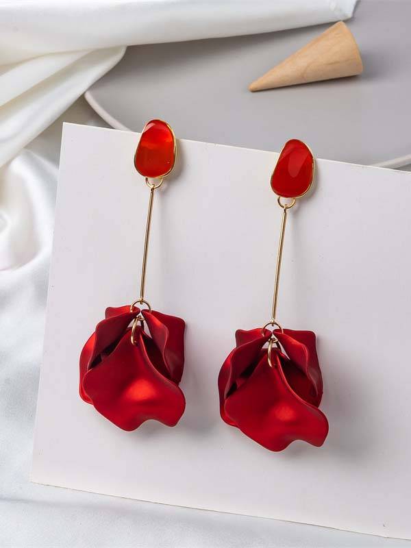 Boucles d'oreilles à pampilles en pétales