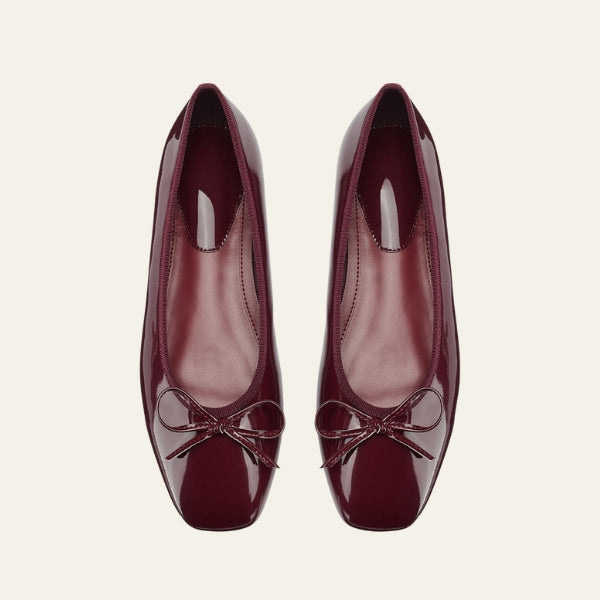 The Riviera Bow Square-Toe Flats