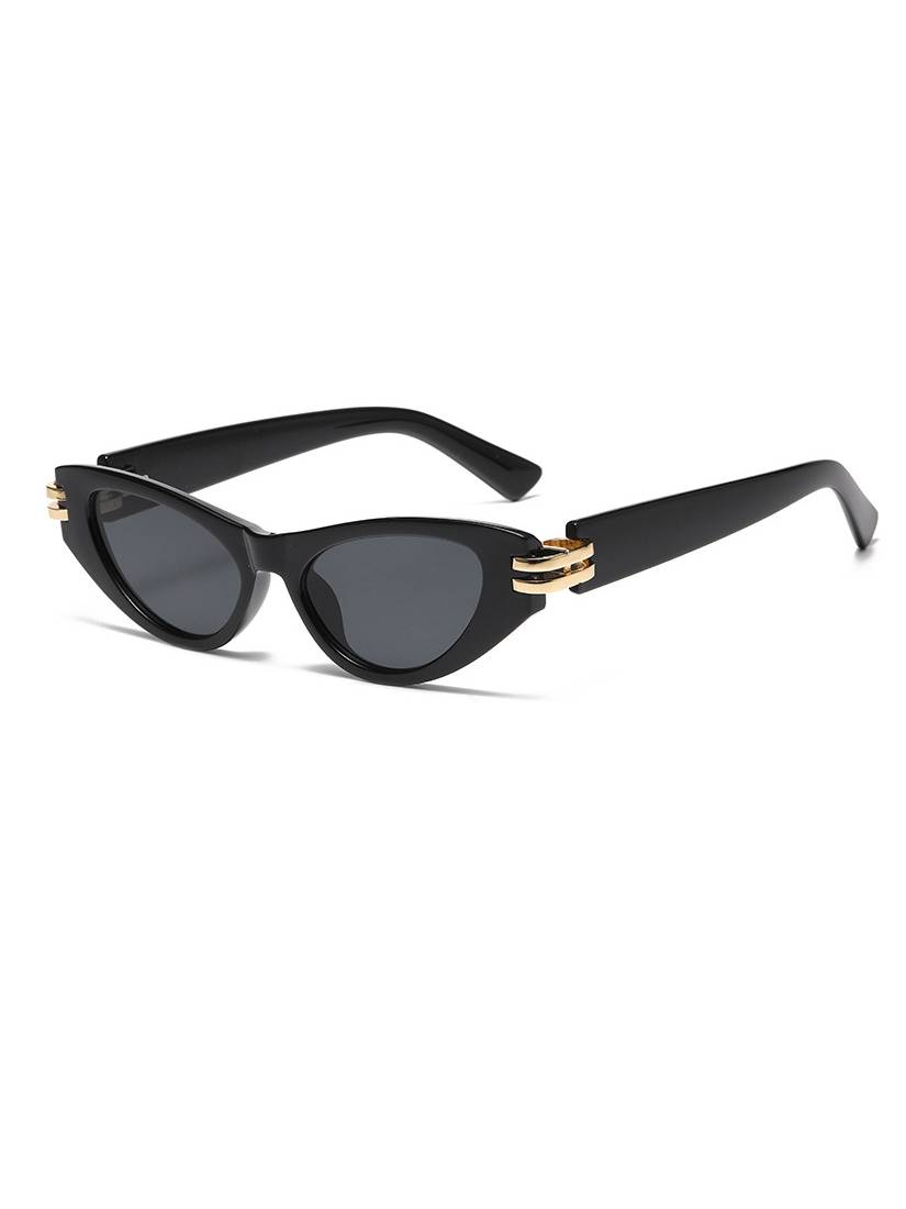 Cat-Eye-Sonnenbrille mit schwarzem Rahmen