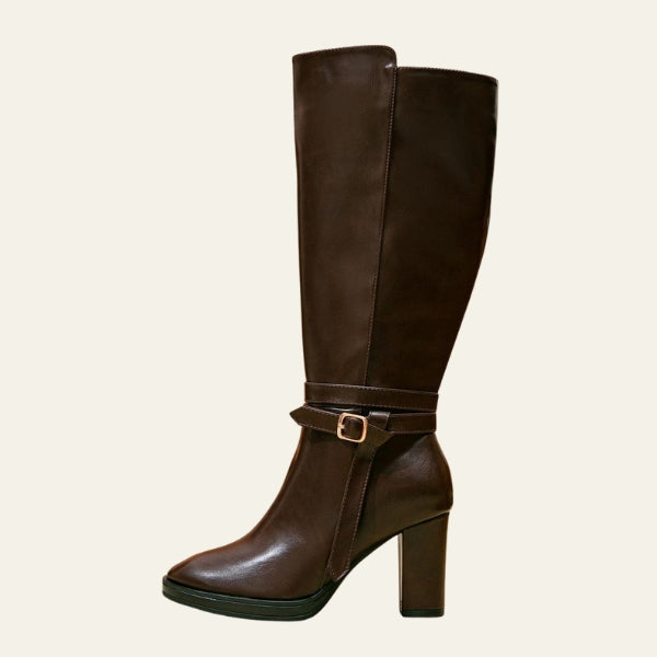 The Zurich Buckle-Strap Tall Boots