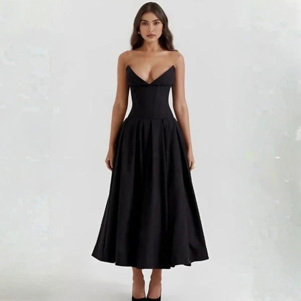 The Taylor Sculpted Sweetheart Midi Dress