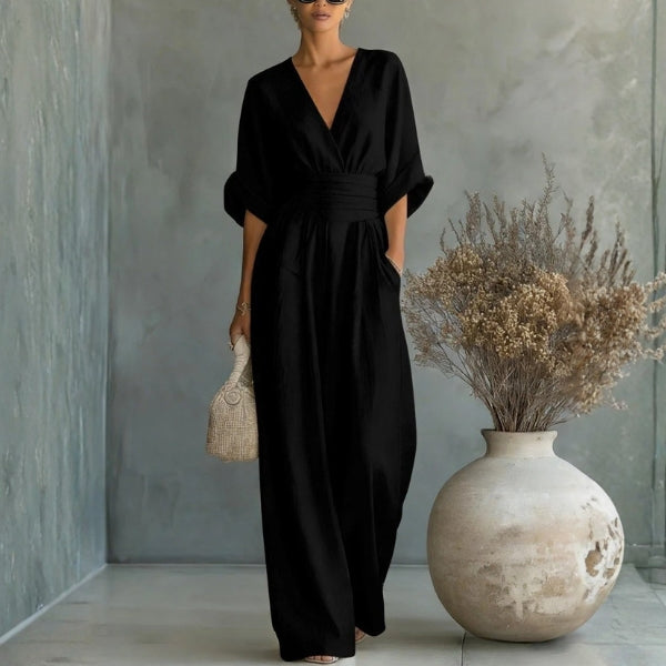 The Capri Wide-Leg Linen Jumpsuit