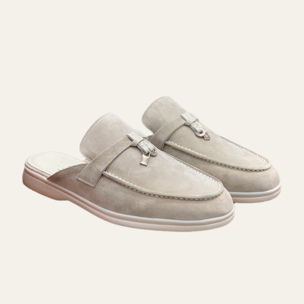 The Lisbon Suede Loafer Mule