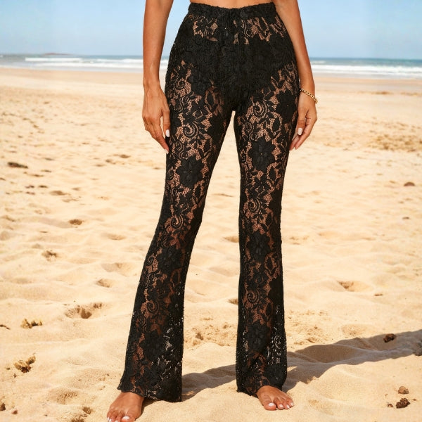 The Tulum Floral Lace Beach Trousers