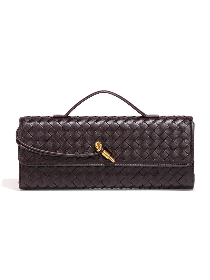 Sac à bandoulière à rabat tissé bidirectionnel