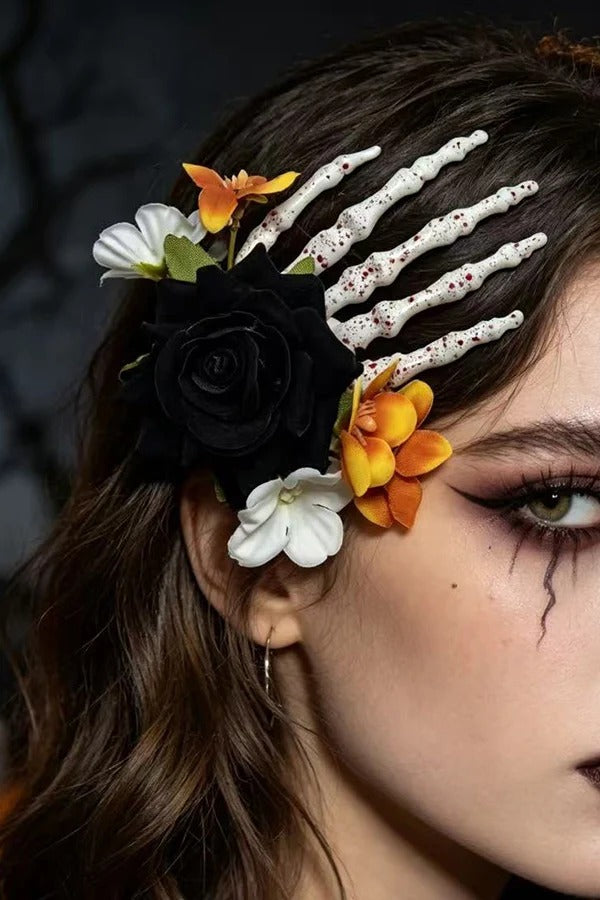 Dark-style Skull Hand Side Hair Clip