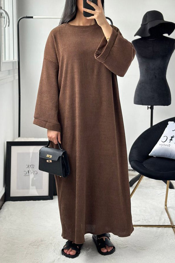 Cotton Dress Brown One size