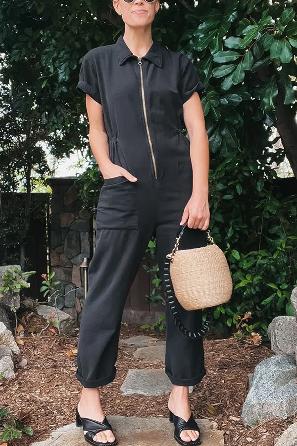 2023 NEW WOMEN'S UTILITY JUMPSUIT Black