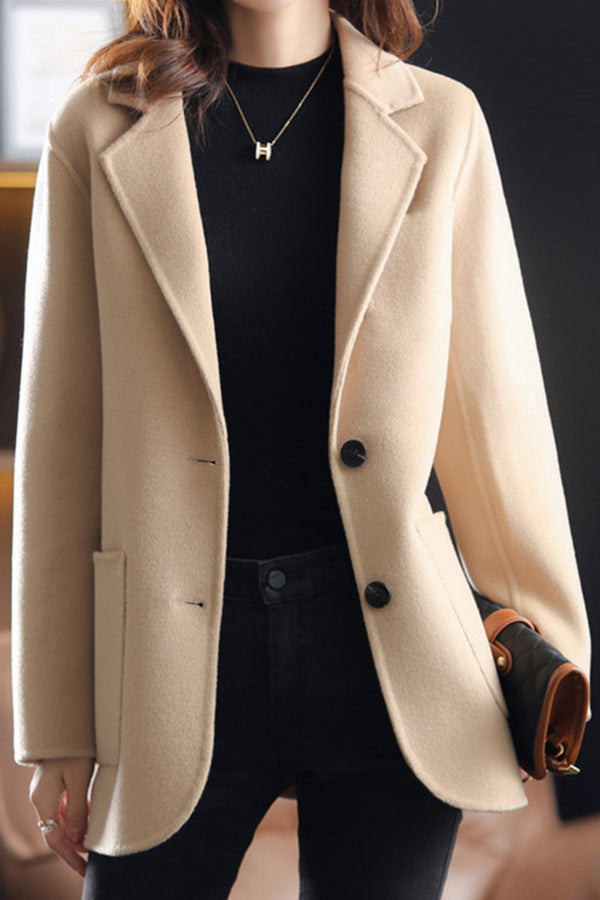 thick woolen small suit Khaki