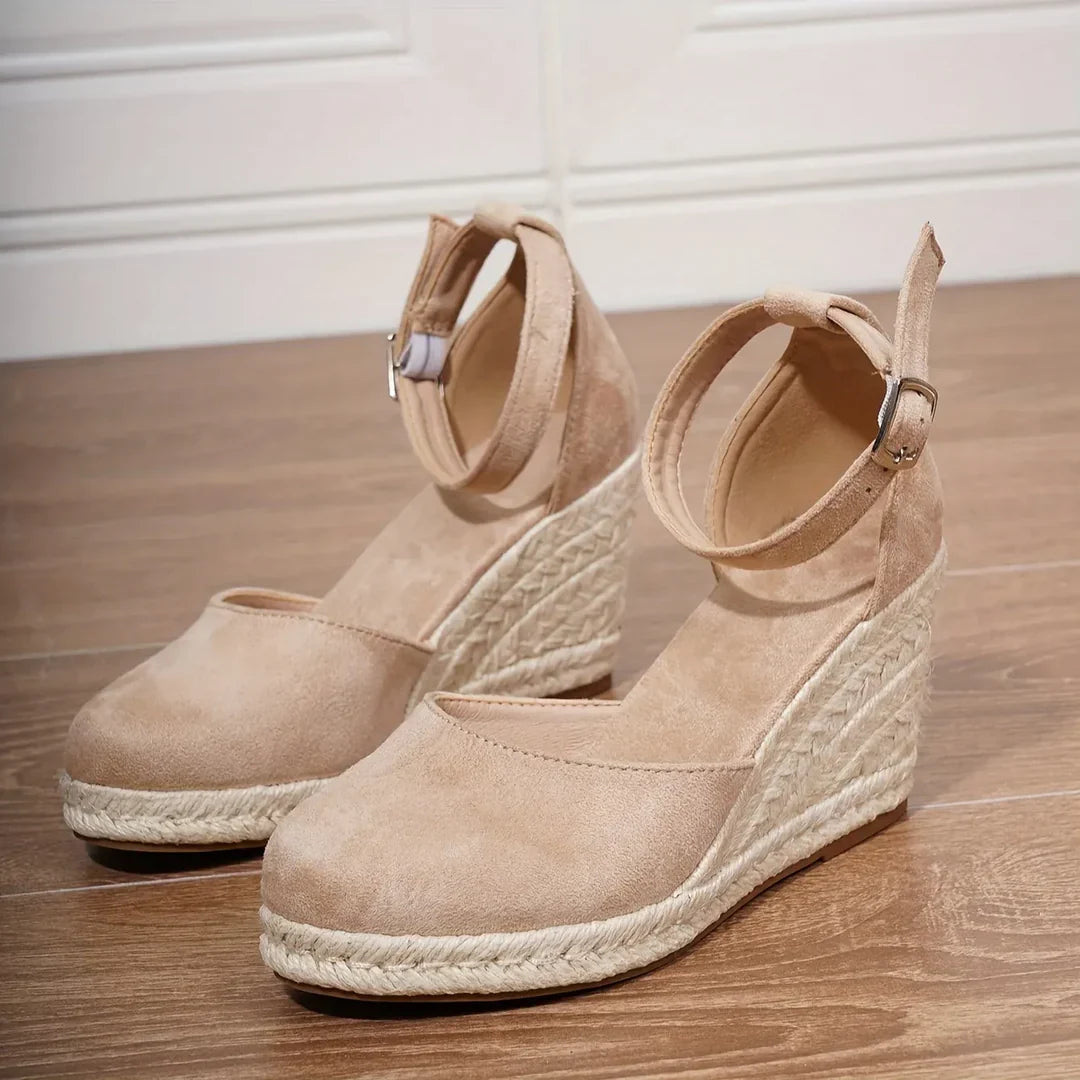 The Ibiza Ankle-Strap Espadrille Wedges