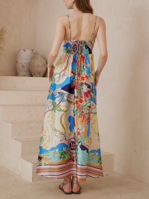 Robe longue flatteuse de style trapèze